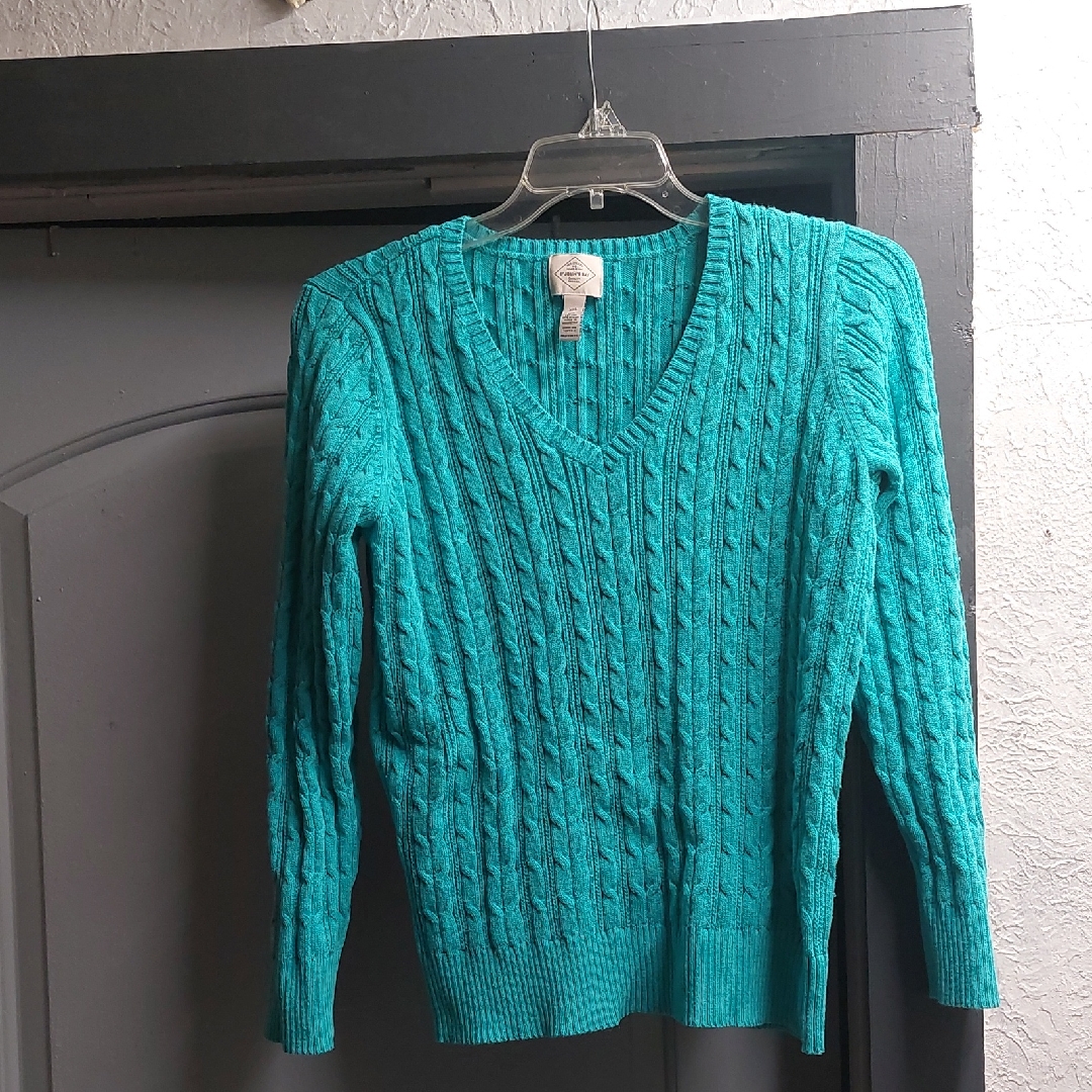 St. John's Bay Turquoise V-Neck Sweater